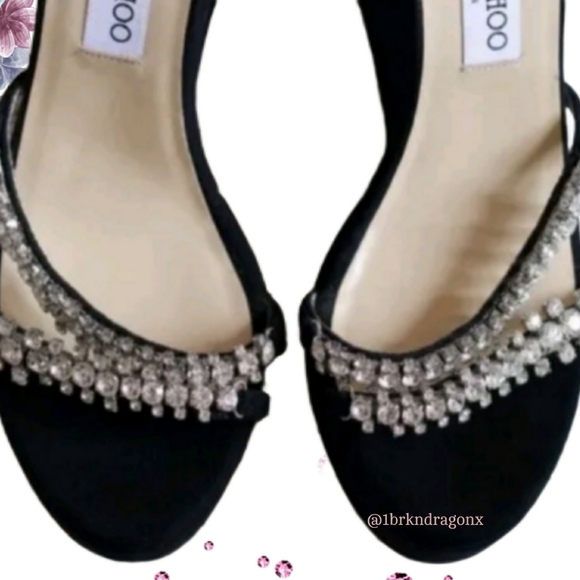 NEW NEW NEW CHOO CHOO CHOO Jimmy Choo Platform Rhinestone Wedges Crystal - Picture 14 of 16